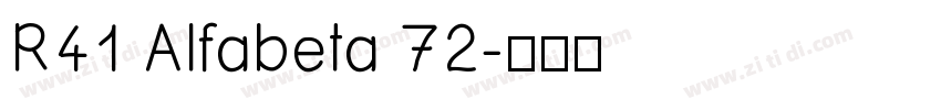 R41 Alfabeta 72字体转换